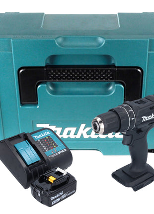 Makita DHP 482 ST1JB Akumulatorowa wiertarko-wkrętarka udarowa 18 V 62 Nm czarna + 1x akumulator 5,0 Ah + ładowarka + Makpac