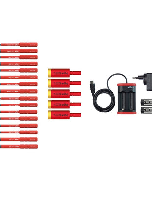 Wiha speedE® elektronischer Schraubendreher - Set 3 in L-Box - 25-teilig mit 2x 1,5 Ah Akku und Ladegerät +  Bits und TorqueAdapter ( 41913 ) - Toolbrothers