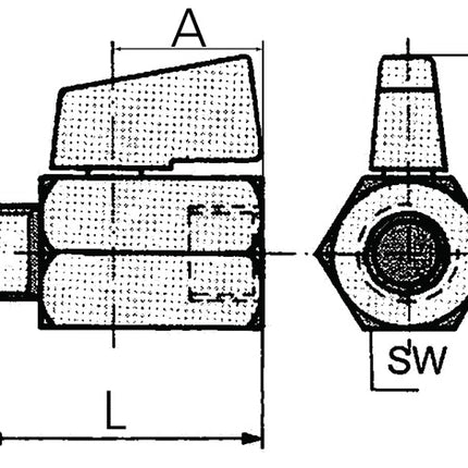 RIEGLER mini zawór kulowy 13,16 mm G 1/4 ″ ( 4163000271 )