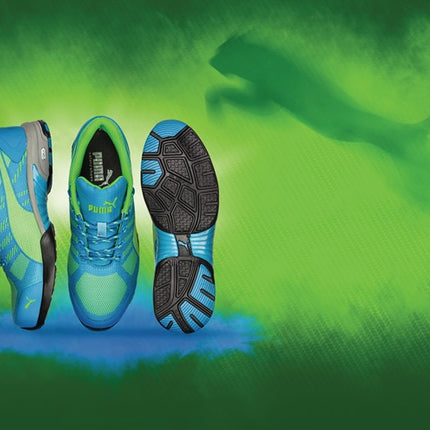 PUMA Damensicherheitsschuh Knit Blue Wns Low Größe 39 blau/grün ( 4300700653 )