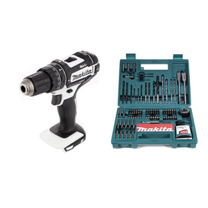 Makita DHP 482 Z W Akumulatorowa wkrętarka udarowa 18 V 62 Nm Solo + zestaw bitów i wierteł 100-częściowy