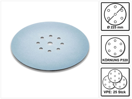 BWARE Festool Schleifscheiben STF D225 P320 GR S Granat Soft 25 Stk 1 - toolbrothers