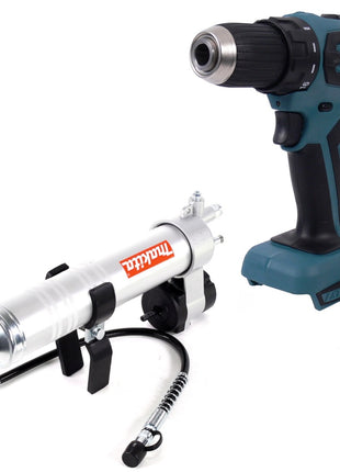 Makita DDF 459 Z 18 V Brushless Li-ion Akku Bohrschrauber Solo + Makita Fettpresse passend zu 1/4" Innensechskant Aufnahme - Toolbrothers