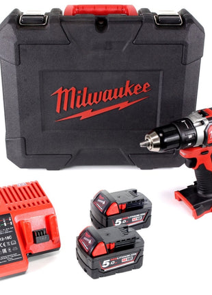 Milwaukee M18 BLDD 502 C 18 V Brushless Li-Ion Akku Bohrschrauber im Koffer + 2 x 5,0 Ah Akku + Ladegerät - Toolbrothers