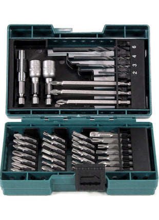 Makita DHP 458 SM1JB Akku Schlagbohrschrauber 18 V 91Nm Schwarz im Makpac + 1x 4,0 Ah Akku + Ladegerät + 38 tlg. Bit- & Bohrer Set - Toolbrothers