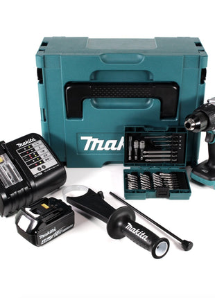 Makita DDF 481 SM1J Akku Bohrschrauber 18 V 115Nm im Makpac + 1x 4,0 Ah Akku + Ladegerät + 38 tlg. Bit- & Bohrer Set - Toolbrothers