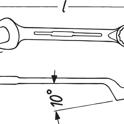HAZET Klucz płasko-oczkowy 603 SW 8 mm Długość 120 mm ( 8000465099 )