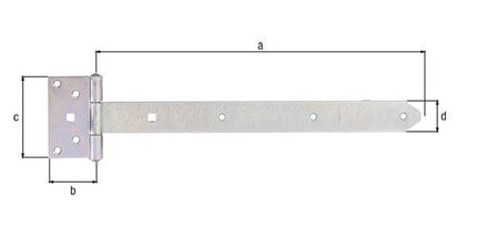 Wieszak poprzeczny GAH dł. 391 x 59 x szer. 103 x 40 x grubość 4 mm ( 8001514121 )
