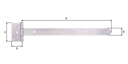 Wieszak poprzeczny GAH dł. 491 x 59 x szer. 103 x 40 x grubość 4 mm ( 8001514122 )