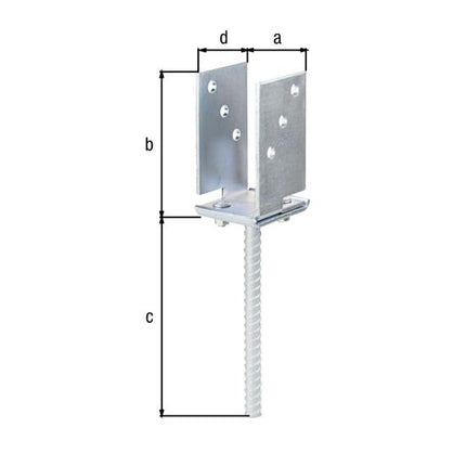 Wspornik słupka GAH ETA-10/0210 71 - 131x110x200x70mm ( 8002893477 )