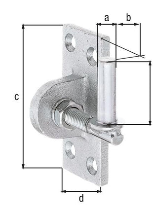 Abrazadera atornillable GAH 13x45mm acero bruto (8002902176)