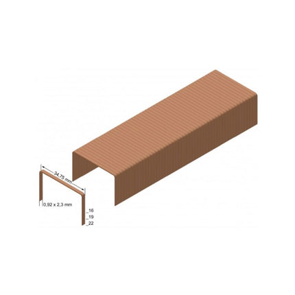 Prebena B19CLF Heftklammern 19mm verbronzt 10.000 Stück - Toolbrothers