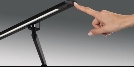 HANSA lampa biurkowa LED Zirkon aluminium, ABS, żelazo, PC czarny ( 9000483602 )