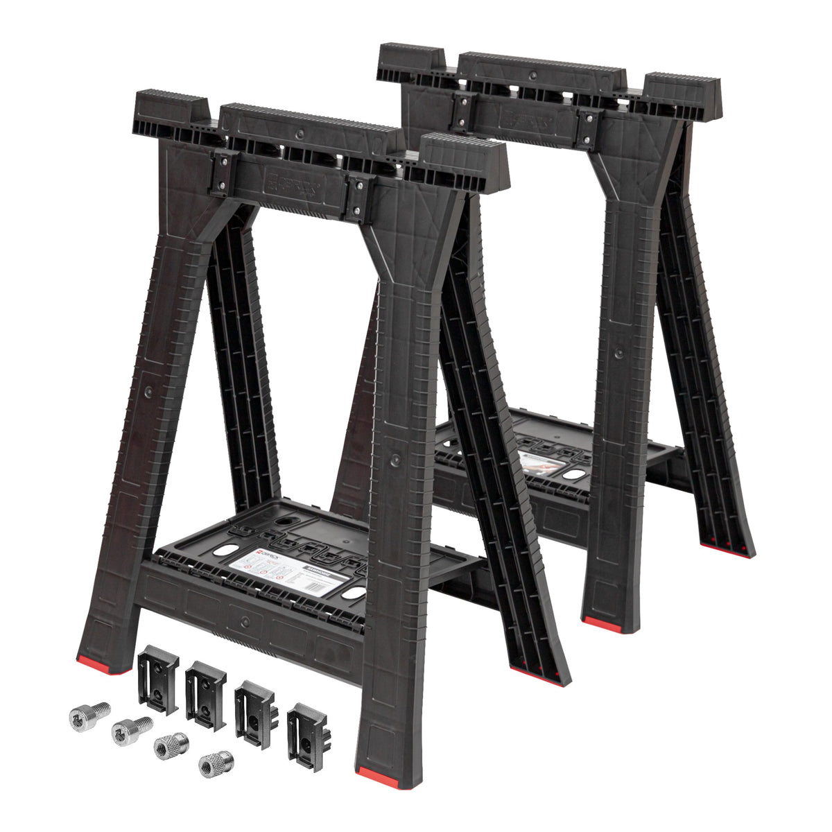 Toolbrothers RHINO Zestaw kozłów warsztatowych + Custom Connect 580 x 770 mm 350 kg nośności
