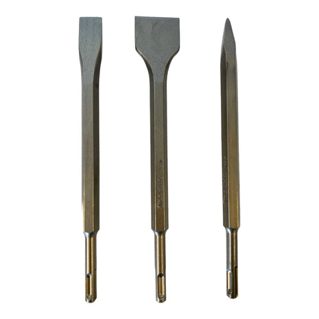 Makita D-30134 Meiel set 3 pcs. SDS plus 250 mm longueur pointe de taureau / ciseau à froid / ciseau à détartrer