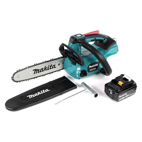 Makita DUC 254 T1 Akku Kettensäge 18 V 25 cm Brushless + 1x Akku 5,0 Ah - ohne Ladegerät - Toolbrothers