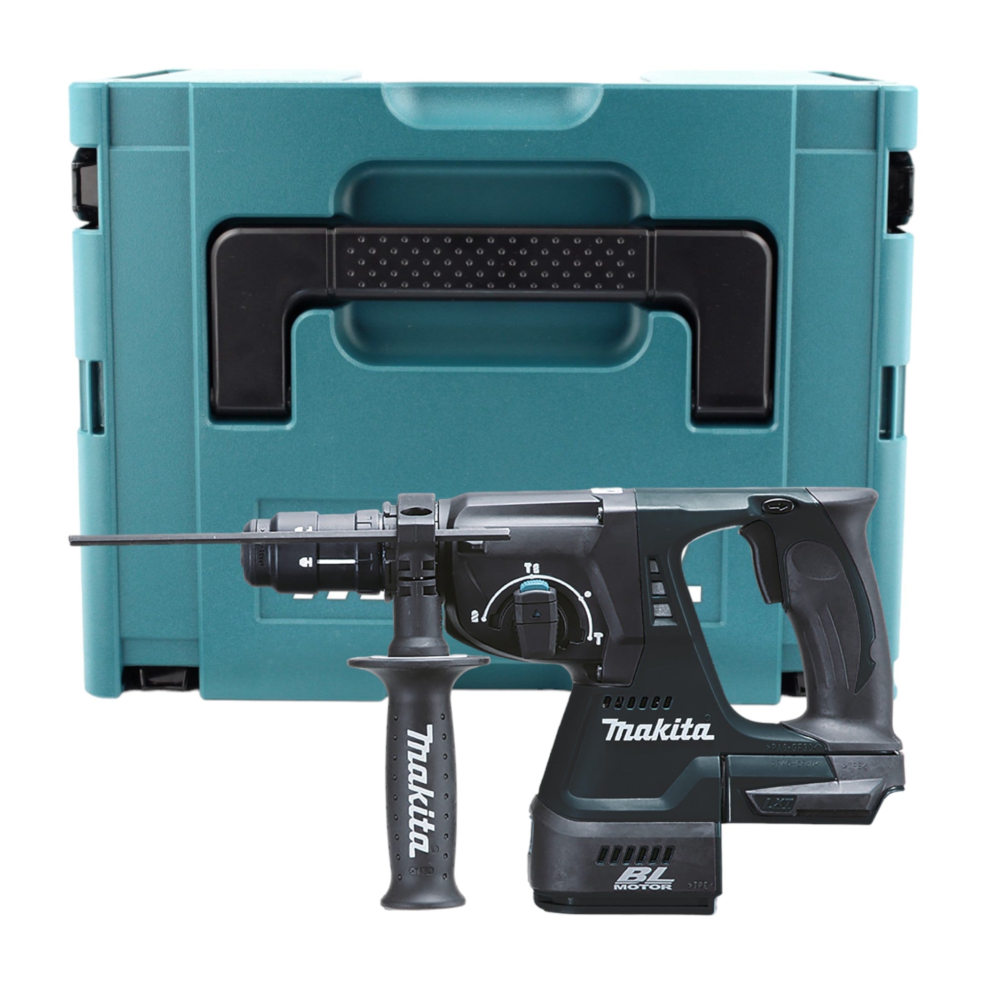 Makita DHR 243 RTJ B Akku Kombihammer 18 V 2 0 J SDS Plus schwarz 2x Akku 5 0 Ah Ladegeraet Schnellwechselfutter Makpac 1 - toolbrothers