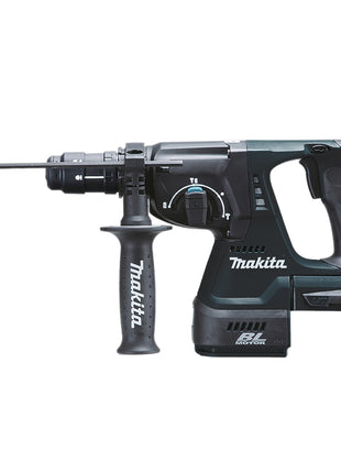 Makita DHR 243 G1J B martillo combinado a batería 18 V 2.0 J SDS-Plus negro + 1x batería 6.0 Ah + portabrocas de cambio rápido + Makpac - sin cargador