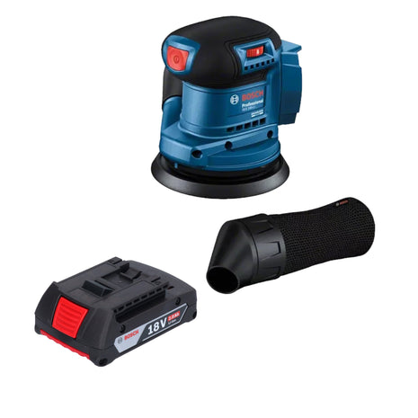 Bosch GEX 185-LI Professional Akku Exzenterschleifer 18 V 125 mm Brushless + 1x Akku 2,0 Ah - ohne Ladegerät