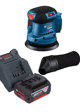 Bosch GEX 185-LI Professional Akku Exzenterschleifer 18 V 125 mm Brushless + 1x Akku 4,0 Ah + Ladegerät