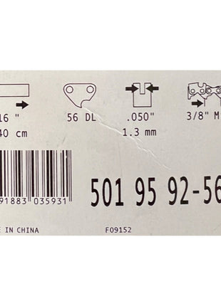 Husqvarna Führungsschiene Sägeschwert Kettenschwert 40 cm 3/8" mini 56 TG 1,3 mm ( 501 95 92-56 ) passend für 321 EL / 135 / 240 / 240 e-series / T540 XP / T540 XP II / 236 / T435