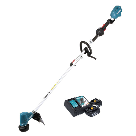 Makita DUR 191 LRTX3 Akumulatorowa podkaszarka do trawy 18 V bezszczotkowa + 2x akumulator 5,0 Ah + ładowarka