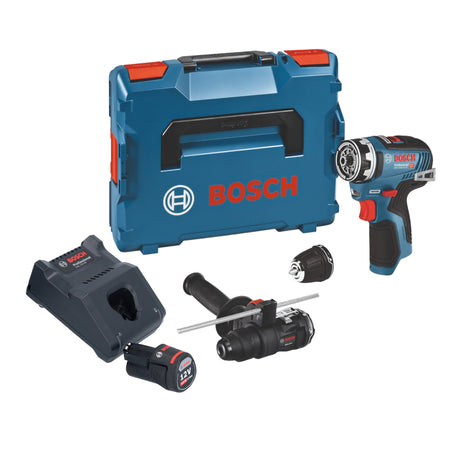 Bosch GSR 12V-35 FC akumulatorowa wiertarko-wkrętarka 12 V 35 Nm bezszczotkowa + 1x akumulator 3,0 Ah + ładowarka + 2x osprzęt + L-Boxx