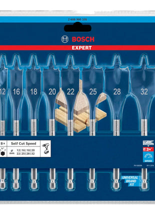 Zestaw frezów płaskich Bosch EXPERT SelfCut Speed 12 - 32 mm 8 szt. ( 2608900335 ) do drewna