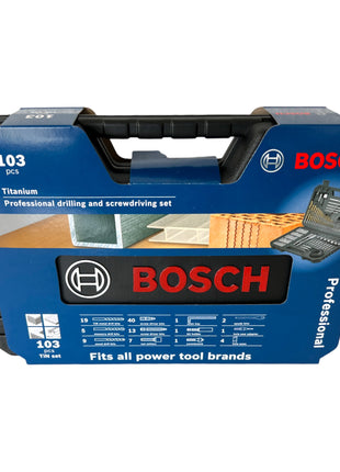 Bosch Titanium Pro juego de brocas y puntas de destornillador 103 piezas (2608594070)