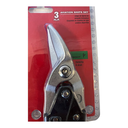 Zestaw nożyc do blachy Milwaukee 3 szt. 260 mm kierunek cięcia lewy / prawy / prosty ( 48224533 )