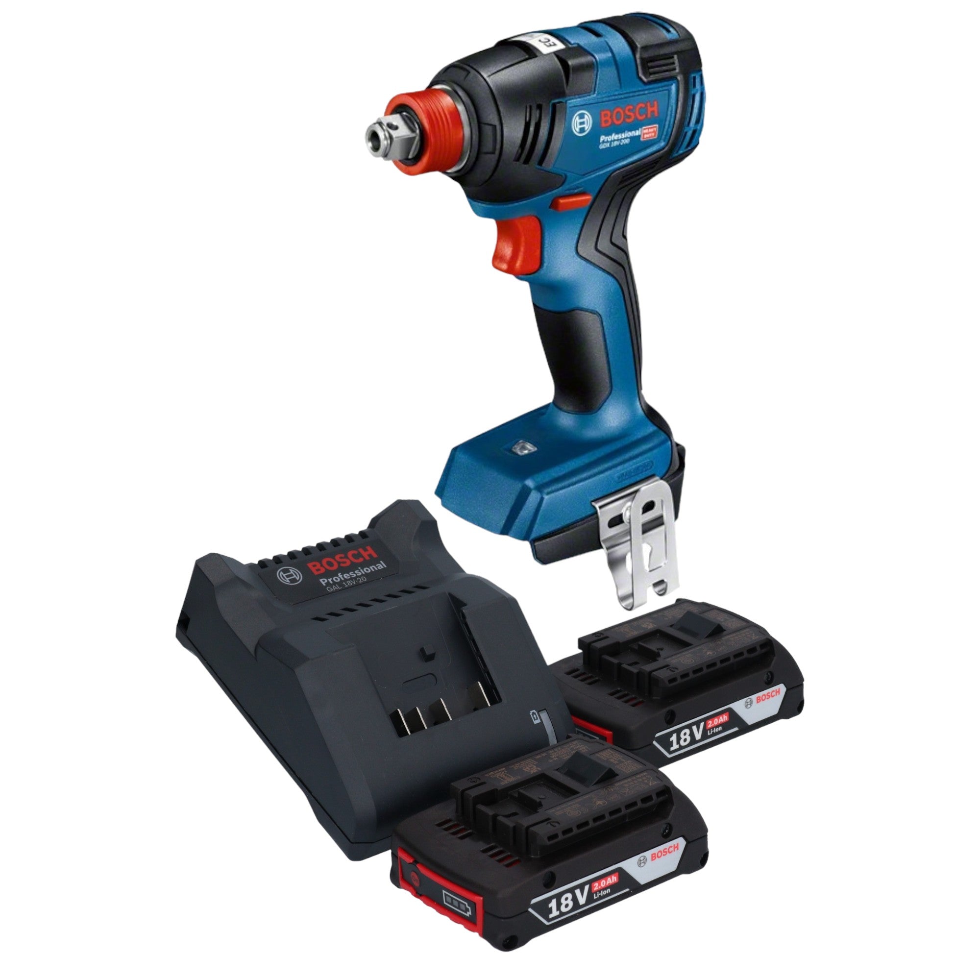 Bosch GDX 18V 200 Professional Akku Drehschlagschrauber 18 V 200 Nm Brushless 2x Akku 2 0 Ah Ladegeraet 0 - toolbrothers
