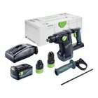 Festool KHC 18 EB-Basic akumulatorowy młot udarowo-obrotowy 18 V 2,6 J SDS-Plus Brushless + 1x akumulator 5,0 Ah + ładowarka + systainer
