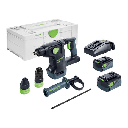 Festool KHC 18 5,0 EBI-Plus akumulatorowy młot kombi 18 V 2,6 J SDS-Plus bezszczotkowy ( 577448 ) + 2x akumulator 5,0 Ah + ładowarka + systainer