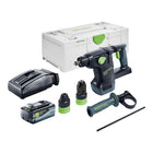 Festool KHC 18 Basic akumulatorowy młot kombi 18 V 2,6 J Plus bezszczotkowy + 1x akumulator 8,0 Ah + ładowarka + ładowarka sieciowa