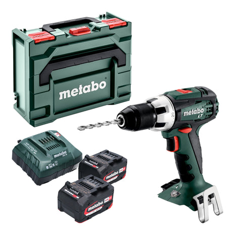 Metabo BS 18 LT Akku Bohrschrauber 18 V 60 Nm ( 602102500 ) + 2x Akku 4,0 Ah + Ladegerät + metaBOX