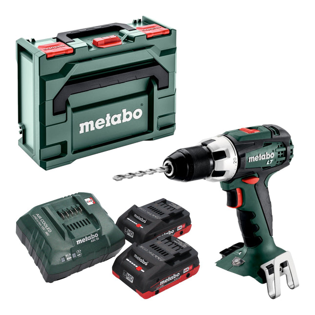 Akumulatorowa wiertarko-wkrętarka Metabo BS 18 LT 18 V 60 Nm ( 602102800 ) + 2x akumulator LiHD 4,0 Ah + ładowarka + metaBOX