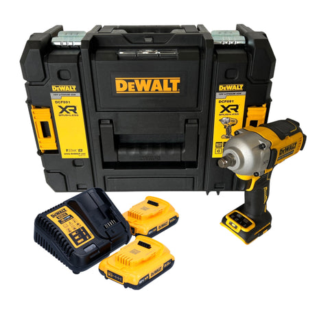 DeWalt DCF 891 D2T Clé à choc 18 V 1084 Nm 1/2'' Brushless + 2x batterie 2,0 Ah + chargeur + TSTAK