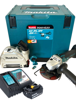 Makita DGA 514 RM1JU1 Akku Winkelschleifer 18 V 125 mm Brushless + 1x Akku 4,0 Ah + Ladegerät + Makpac