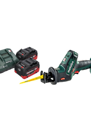 Metabo SSE 18 LTX Compact Akku Reciprosäge Säbelsäge 18 V 13 mm + 2x LiHD Akku 5,5 Ah + Ladegerät