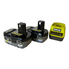 Ryobi RC18120-240X kit de démarrage 18 V ONE+ avec 2x batteries 4,0 Ah + chargeur (5133005092)