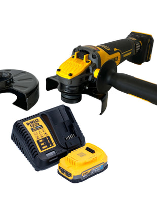 Amoladora angular a batería DeWalt DCG 416 VS E1 18 V 125 mm sin escobillas + 1x batería PowerStack 1,7 Ah + cargador