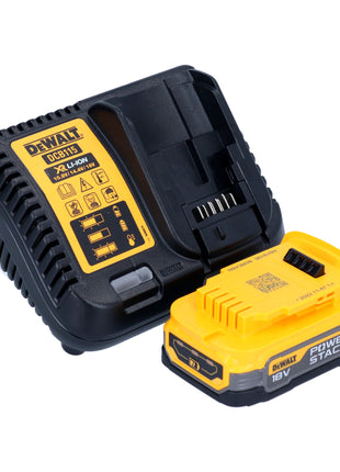 Amoladora angular a batería DeWalt DCG 416 VS E1 18 V 125 mm sin escobillas + 1x batería PowerStack 1,7 Ah + cargador