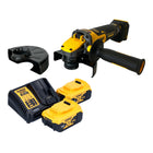 Amoladora angular a batería DeWalt DCG 416 VS P2 18 V 125 mm sin escobillas + 2x baterías 5,0 Ah + cargador