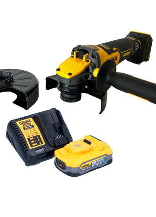 Amoladora angular a batería DeWalt DCG 416 VS H1 18 V 125 mm sin escobillas + 1x batería PowerStack 5,0 Ah + cargador