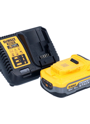 Amoladora angular a batería DeWalt DCG 416 VS H1 18 V 125 mm sin escobillas + 1x batería PowerStack 5,0 Ah + cargador