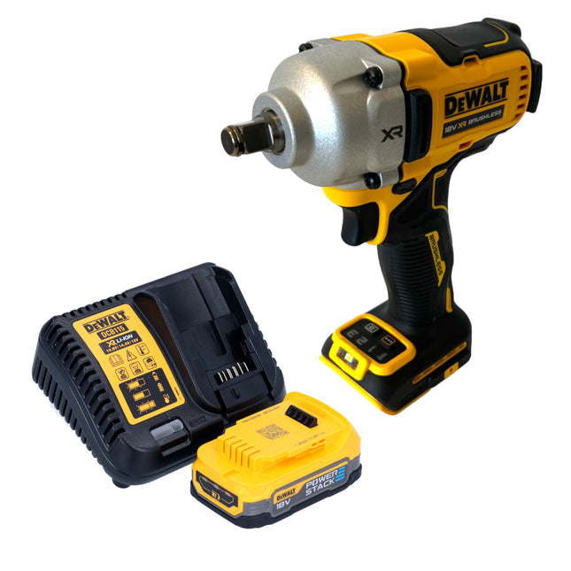 Akumulatorowy klucz udarowy DeWalt DCF 891 E1 18 V 1084 Nm 1/2" bezszczotkowy + 1x akumulator Powerstack 1,7 Ah + ładowarka