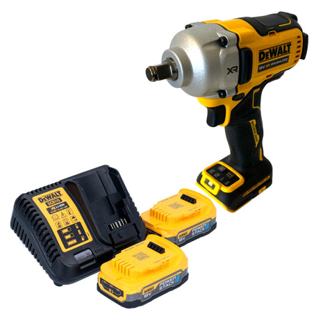 DeWalt DCF 891 E2 Akku Schlagschrauber 18 V 1084 Nm 1/2" Brushless + 2x Powerstack Akku 1,7 Ah + Ladegerät