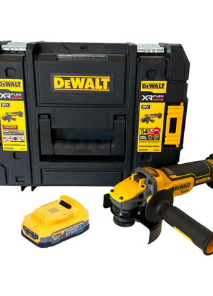 Amoladora angular a batería DeWalt DCG 409 NT 18 V 125 mm sin escobillas + 1x batería Powerstack 1,7 Ah + TSTAK - sin cargador