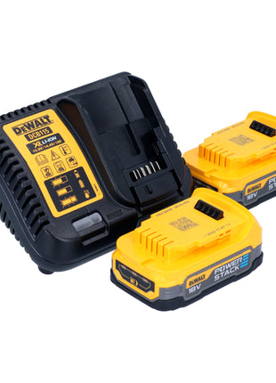 Amoladora angular a batería DeWalt DCG 409 E2T 18 V 125 mm sin escobillas + 2x batería Powerstack 1,7 Ah + cargador + TSTAK