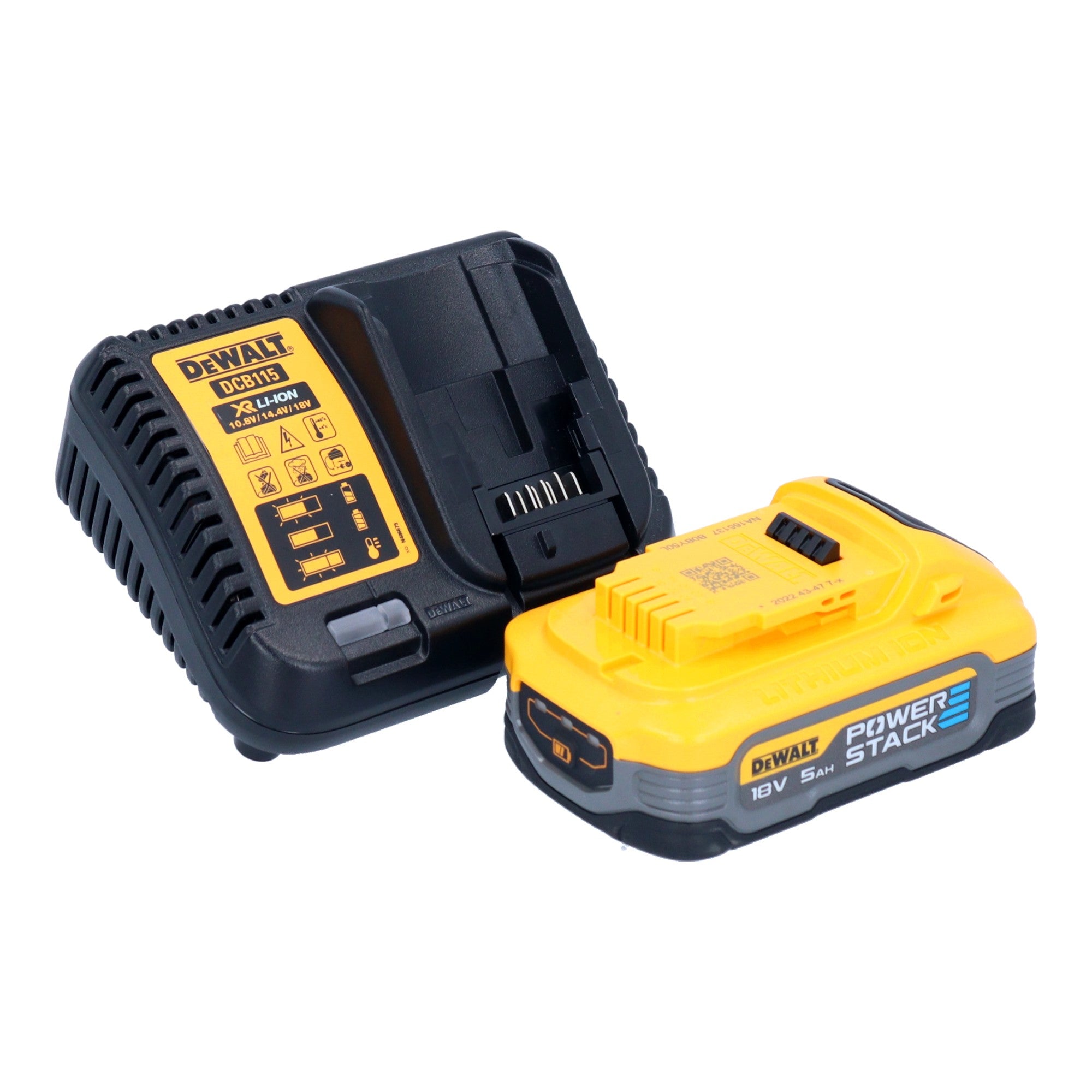DeWalt DCG 409 H1T Akku Winkelschleifer 18 V 125 mm Brushless 1x Powerstack Akku 5 0 Ah Ladegeraet TSTAK 4 - toolbrothers